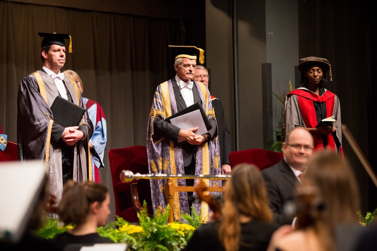 Professor Sir Malcolm Grant inauguration as Chancellor, 2015.